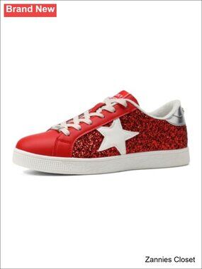 🎄 K KIP WOK Glitter Fashion Sneakers Sparkly Bling Wedding Bridal Shoes Women